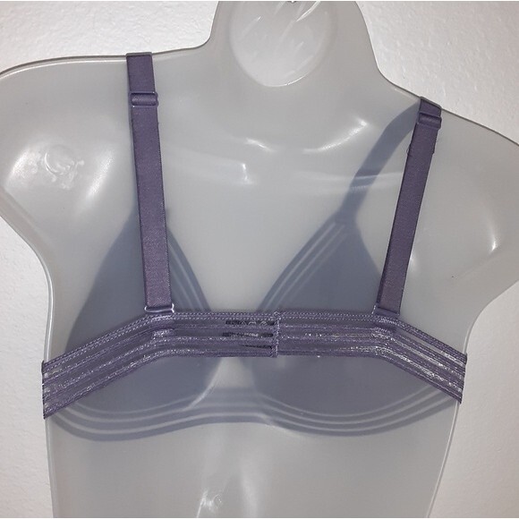 Youmita Medium Gray Ridge Semi-Sheer Bralette & Mesh Lace G String - Picture 5 of 13